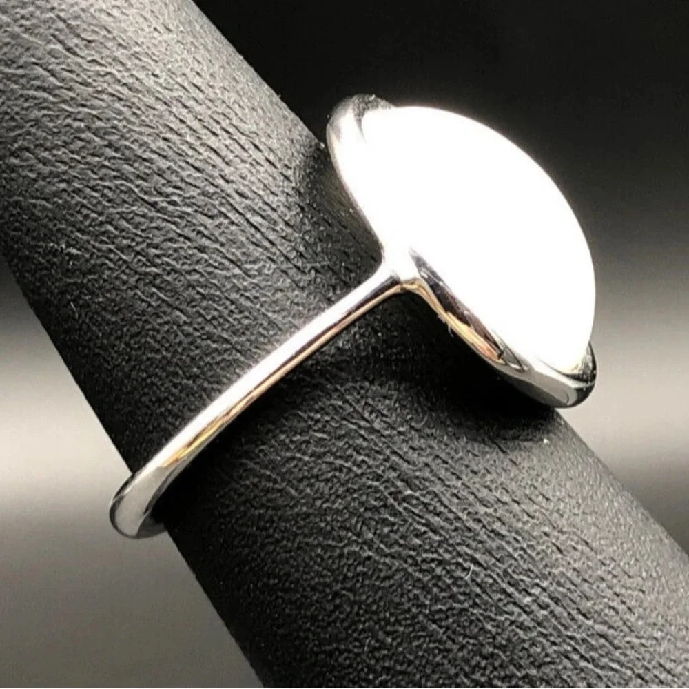 Calvin Klein Coral Stone & Stainless Steel Loop Dome Ring. (Size 9)(NWT) - Picture 4 of 16